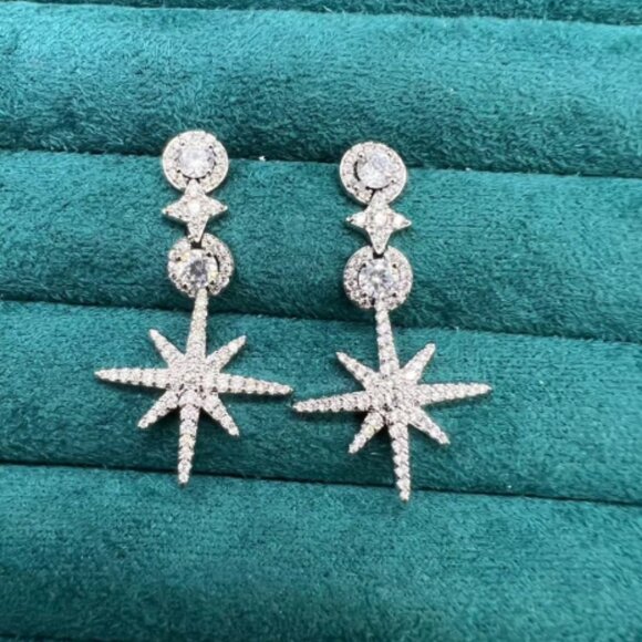 APM Monaco Orecchini pendenti con esagramma - Picture 2 of 5